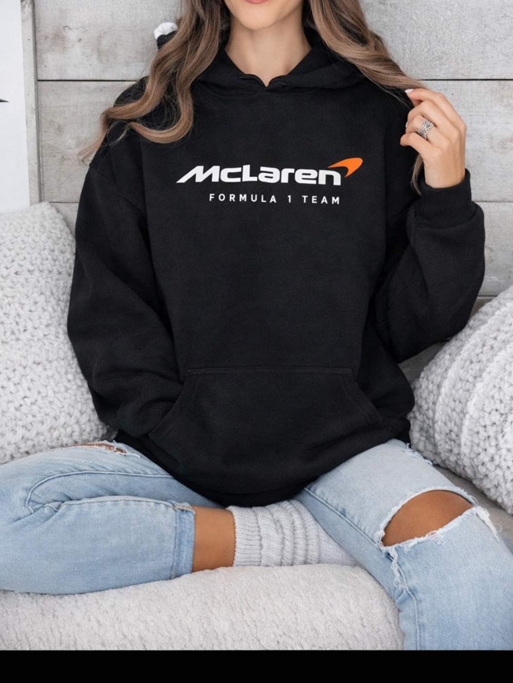 McLaren F1 Hoodie Black Medium Unisex | Formula 1 Team Sweatshirt | NWOT